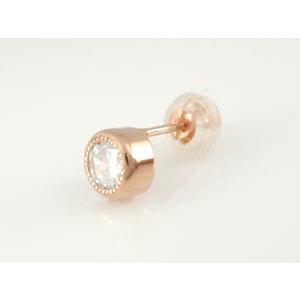 Web限定 大粒 一粒 ミル打ち ダイヤモンド 鑑定書付き メンズ 18金 ピアス メンズ 人気 手作り ダイヤモンドピアス ダイヤピアス ソリティア 人気 クリスマス 宝石 男性用 天然石ダイヤ 18k ピンクゴールドk18 スタッド メンズアクセサリー