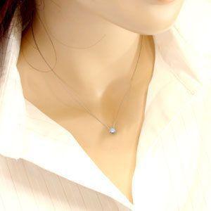 ネックレス ダイヤモンドネックレス 鑑定書付 ソリティア 一粒ダイヤVS 大粒ダイヤ0.50ct ソリティア ミル打ち ホワイトゴールドk18 人気 18金 セール SALE_2