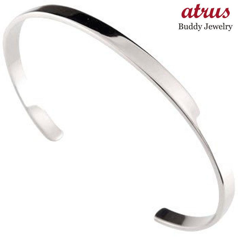 メンズ バングル ブレスレット ホワイトゴールドk18 バングル メンズｌサイズ 18金 送料無料 バングル 父の日 ジュエリー工房アトラスのメンズ ブレスレット 人気 wm103 ジュエリー工房アトラス 当店人気商品