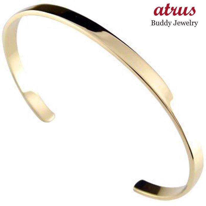 人気ブランドを メンズ バングル ブレスレット イエローゴールドk18 シンプルバングル 18金 男性用 送料無料 最安値に挑戦 Www Ladislexia Net