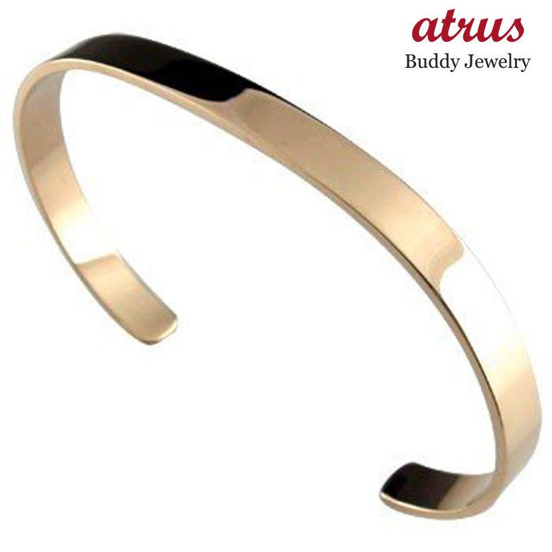人気の商品のピンクゴールドk18 男性用 バングル 送料無料 男性用 ジュエリー工房アトラスのメンズ gm103 ジュエリー工房アトラス 18金 シンプルバングル バングル ブレスレット メンズ 幅広 バングル