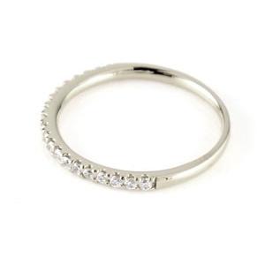 プラチナ ピンキーリング ダイヤモンド 0.2ct レディース 細め 指輪 pt900 リング 婚約指輪 ハーフエタニティ 重ねつけ ストレート シンプル 送料無料 セールの画像