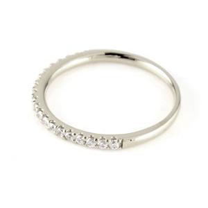 プラチナ リング ダイヤモンド 0.2ct レディース 細め 指輪 pt950 ピンキーリング 婚約指輪 ハーフエタニティ 重ねつけ ストレート シンプル 送料無料 セールの画像