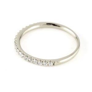 婚約指輪 プラチナ リング ダイヤモンド 0.2ct レディース 細め 指輪 pt900 ピンキーリング ハーフエタニティ 重ねつけ ストレート シンプル 送料無料 セールの画像