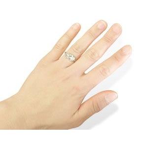 リング ゴールド ピンキーリング 猫 ダイヤモンドリング 指輪 ホワイトゴールドk18 18金 ダイヤ 4月誕生石 ストレート 送料無料 セール SALE リング ホワイトゴールドk18 ピンキーリング 指輪 ダイヤモンド