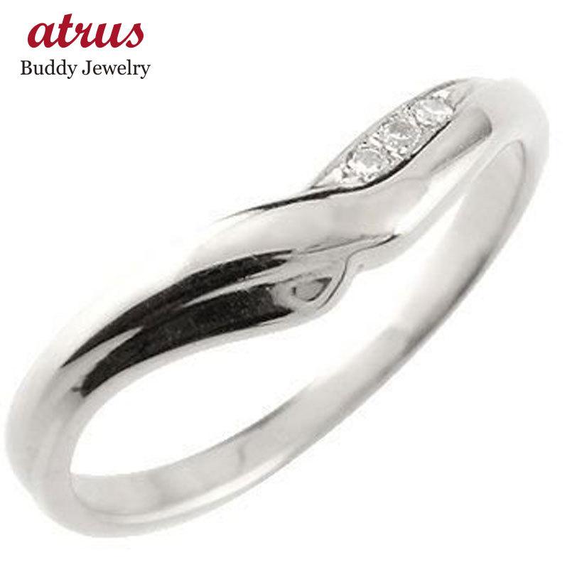 V字 キュービックジルコニア リング シルバー ウェーブリング 送料無料 ホワイトデー 2024