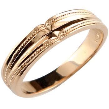 (お得な特別割引価格) ピンキーリング クロス リング 指輪 ピンクゴールドk18 18k ミル打ち 18金 ストレート 送料無料, BEAM ANTENNA b302ab36