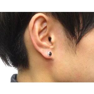 プラチナ ピアス ブラックダイヤモンド 1.0ct 一粒 大粒 メンズ pt900 片耳ピアス シンプル ブラックダイヤ ダイヤ ファーストピアス 送料無料 セール saleの画像