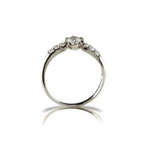 ピンキーリング ダイヤモンド リング ホワイトゴールドk18 18k 18金 ダイヤモンドリング 一粒 ストレート 送料無料 セール saleの画像