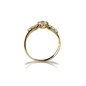 ピンキーリング ダイヤモンド リング イエローゴールドk18 18k 18金 ダイヤモンドリング 一粒 ストレート 送料無料 セール saleの画像