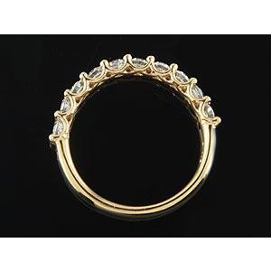 18金 リング ダイヤモンド エタニティ 婚約指輪 ダイヤ エンゲージリング ハーフエタニティイエローゴールドk18 18k レディース 人気 送料無料 セール saleの画像