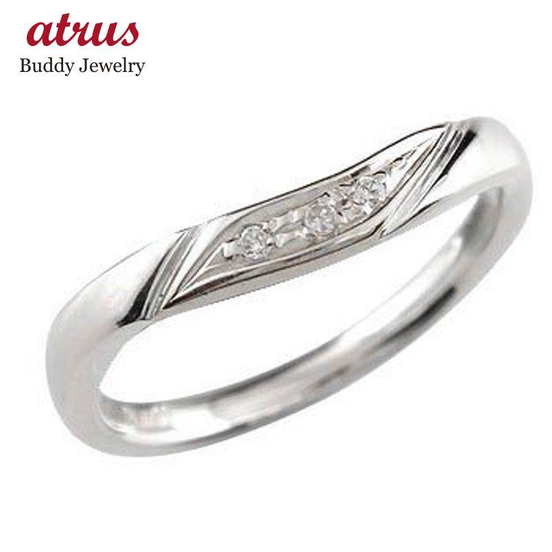 ピンキーリング ダイヤモンド リング ホワイトゴールドk18 18 