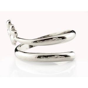 クローバー キュービックジルコニア リング 指輪 四葉 シルバー