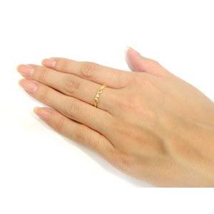 リング ゴールド ピンキーリング オープンハート指輪 イエローゴールドk18 地金リング 宝石なし 18金 送料無料 セール saleの画像