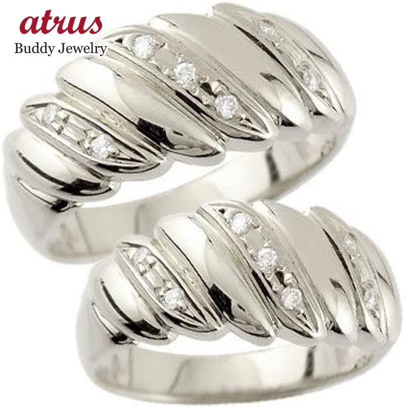 結婚指輪 ペアリング ペア プラチナ マリッジリング 安い 2本セット ダイヤ ダイヤモンド 幅広 メンズ レディース 送料無料 セール SALE-