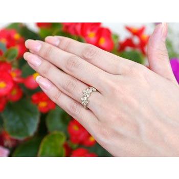 プラチナ リング レディース ハワイアンジュエリー ダイヤモンド pt900 花 プルメリア ピンキーリング 婚約指輪 指輪 おしゃれ 人気 送料無料 セール saleの画像