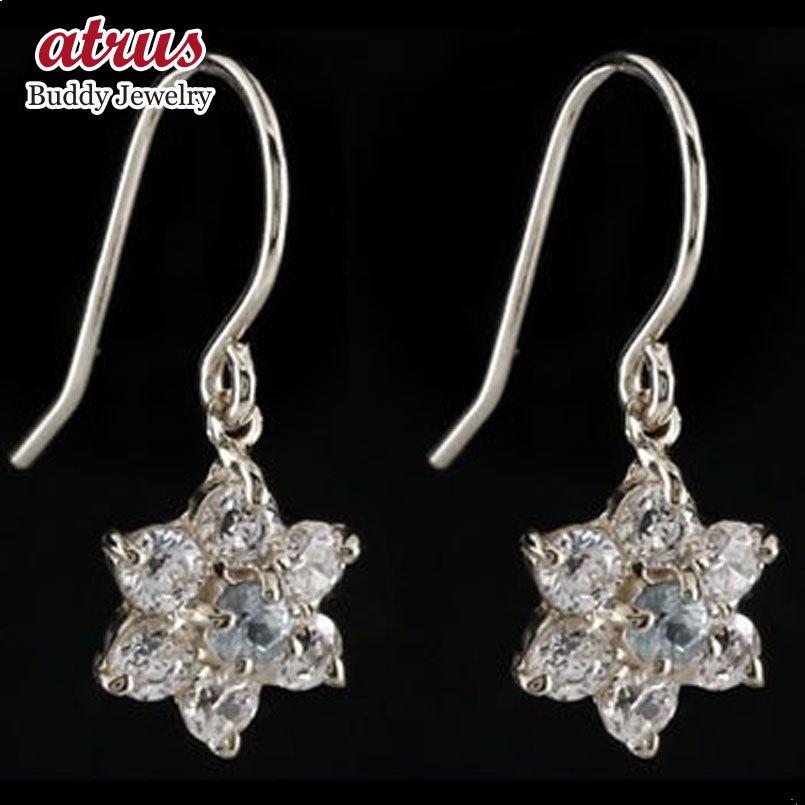 最高の ピアス 揺れる アクアマリン キュービックジルコニア ピアス フラワー 花 フックピアス レディース ホワイトゴールドk18 18金 天然石 揺れるピアス aqw ジュエリー工房アトラス 通販 Yahoo ショッピング 激安単価で World Of Heating De