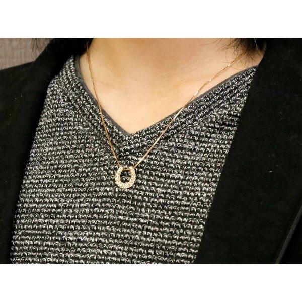 ハワイアンジュエリー メンズ 馬蹄 ペンダント ネックレス トップ ピンクゴールドk18 ホースシュー 月桂樹 バテイ 18金 18ｋ シンプル 送料無料 セール saleの画像