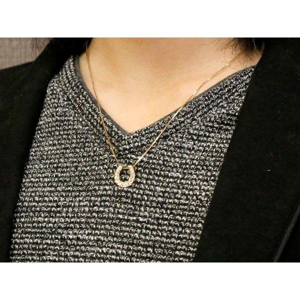 ハワイアンジュエリー メンズ 馬蹄 ペンダント ネックレス トップ ピンクゴールドk18 ホースシュー 月桂樹 バテイ 18金 18ｋ シンプル 送料無料 セール saleの画像