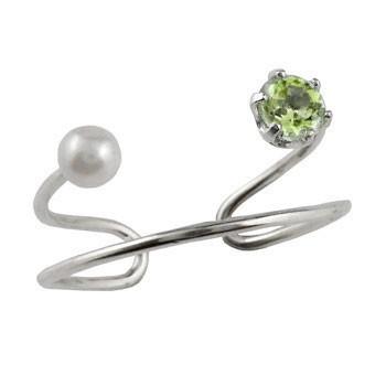 お歳暮 ピンキーリング トゥリング ペリドット ベビーパール ホワイトゴールドk18 指輪 2連 18金 レディース 8月誕生石 送料無料 最新の激安 Zoetalentsolutions Com
