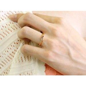 結婚指輪 ゴールド ペアリング 2本セット ダイヤモンド 指輪 ペア メンズ レディース 10k ピンクゴールドk10 マリッジリング つや消し 送料無料 セール saleの画像