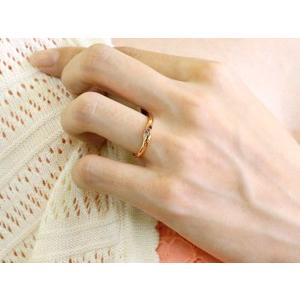 ピンキーリング ダイヤモンドリング 指輪 ダイヤ ピンクゴールドk18 18k 18金 シンプル レディース 4月誕生石 ストレート 送料無料 セール saleの画像