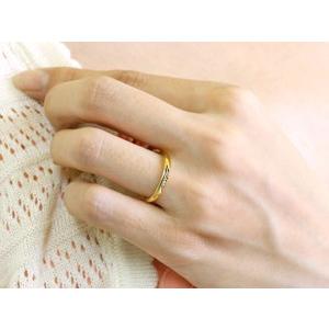 ピンキーリング ダイヤモンドリング 指輪 イエローゴールドk18 18k 18金 ダイヤ つや消し シンプル レディース 4月誕生石 ストレート 送料無料 セール saleの画像