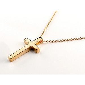 クロス ネックレス トップ ダイヤモンド ペンダント ダイヤ 十字架 ピンクゴールドk18 18k チェーン 人気 18金 プレゼント 女性 送料無料 セール saleの画像