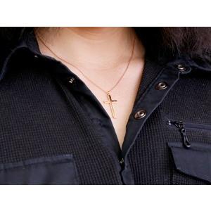 メンズ ネックレス トップ 18金 レディース メンズクロス 男性 ピンクゴールドk18 ペンダント 十字架 シンプル 地金 ミル打ち 18ｋ 送料無料 セール saleの画像