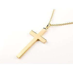 メンズ ネックレス トップ 18金 レディース メンズクロス 男性 ピンクゴールドk18 ペンダント 十字架 シンプル 地金 ミル打ち 18ｋ 送料無料 セール saleの画像