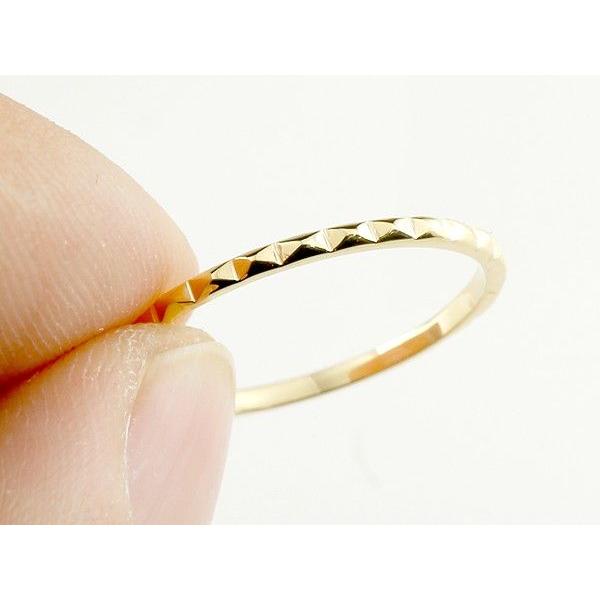 18金 リング 細め 華奢 ゴールド 18k レディース 地金 ピンキーリング イエローゴールドk18 指輪 ストレート シンプル 人気 おしゃれ 送料無料 セール saleの画像