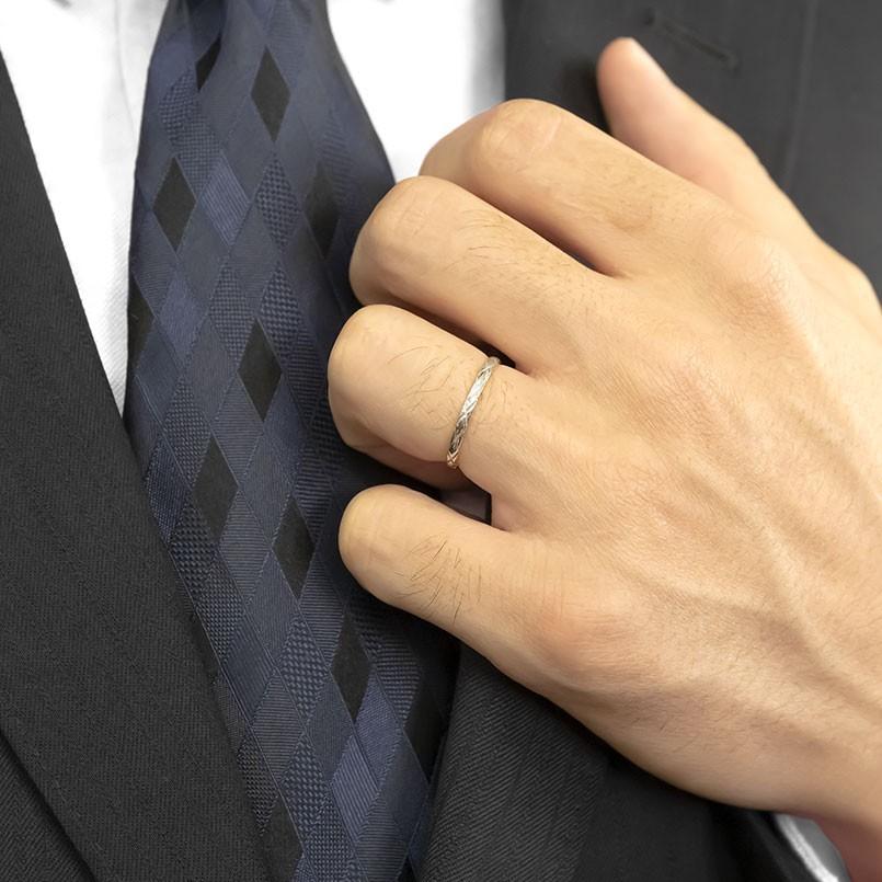 プラチナ ペアリング 2本セット ダイヤモンド 一粒 結婚指輪 ペア メンズ レディース pt900 細め 華奢 ストレート シンプル 人気 おしゃれ 送料無料 セール SALE | ジュエリー工房アトラス | 02