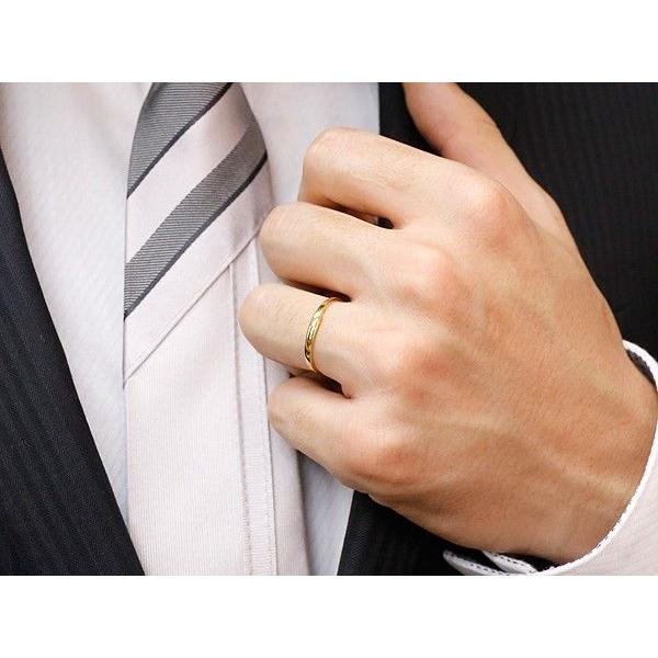 結婚指輪 安い ペアリング ペア 2本セット ダイヤモンド イエローゴールドk18 一粒 18金 華奢 スイートペアリィー カップル 送料無料 セール saleの画像