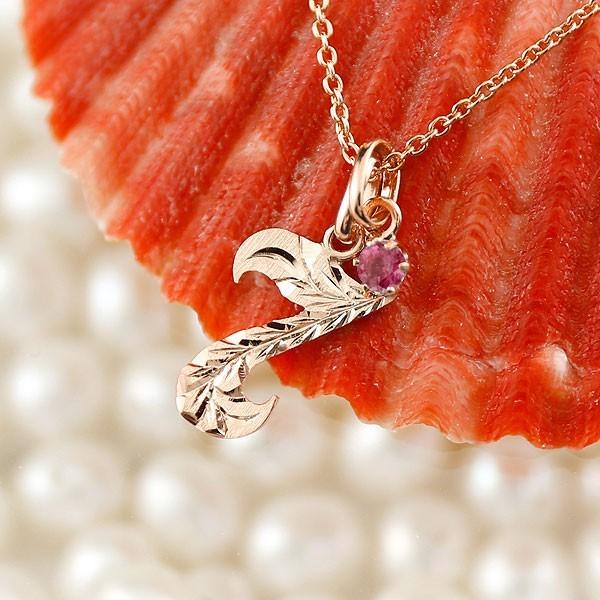 美しい ハワイアンジュエリー メンズ 数字 7 ルビー ネックレス トップ ピンクゴールドk18 ナンバー チェーン 人気 7月誕生石 18金 男性用 18ｋ 赤い宝石 送料無料 Artech Mi It