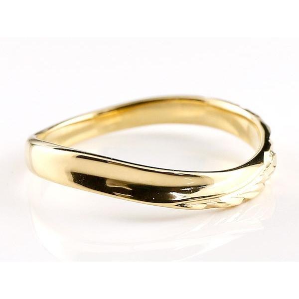 格安 結婚指輪 ペアリング マリッジリング ハワイアンジュエリー イエローゴールドk10 ハワイアンリング V字 地金 K10 カップル メンズ レディース 送料無料 ポイント10倍 Www Ladislexia Net