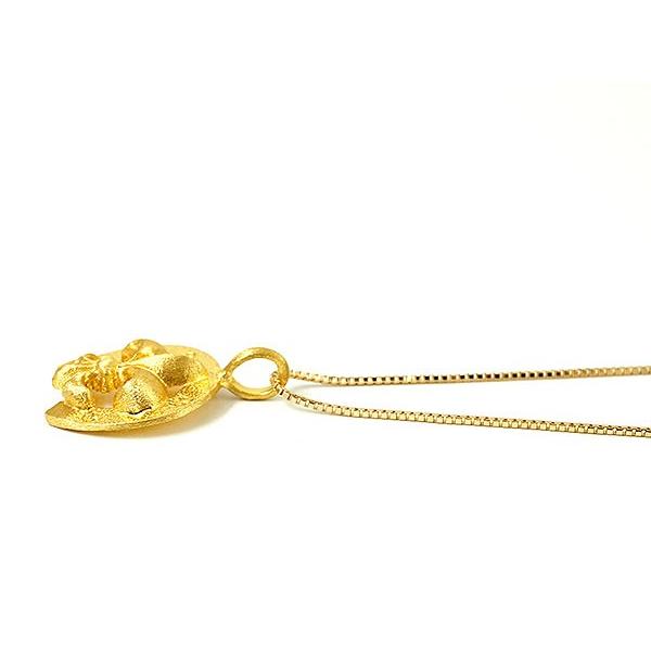 純金 ネックレス 24金 馬蹄 ゴールド 24K トップ ユリの紋章 ペンダントトップ ホースシュー k24 シンプル 蹄鉄 バテイ フルール・ド・リス 送料無料 SALE