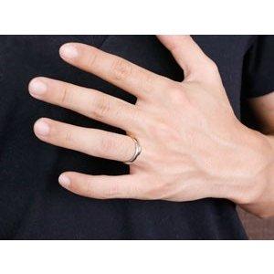 メンズ プラチナリング 指輪 ピンクゴールドk18 コンビリング ピンキーリング 地金リング 宝石なし スパイラル ウェーブリング 男性 送料無料 セール saleの画像