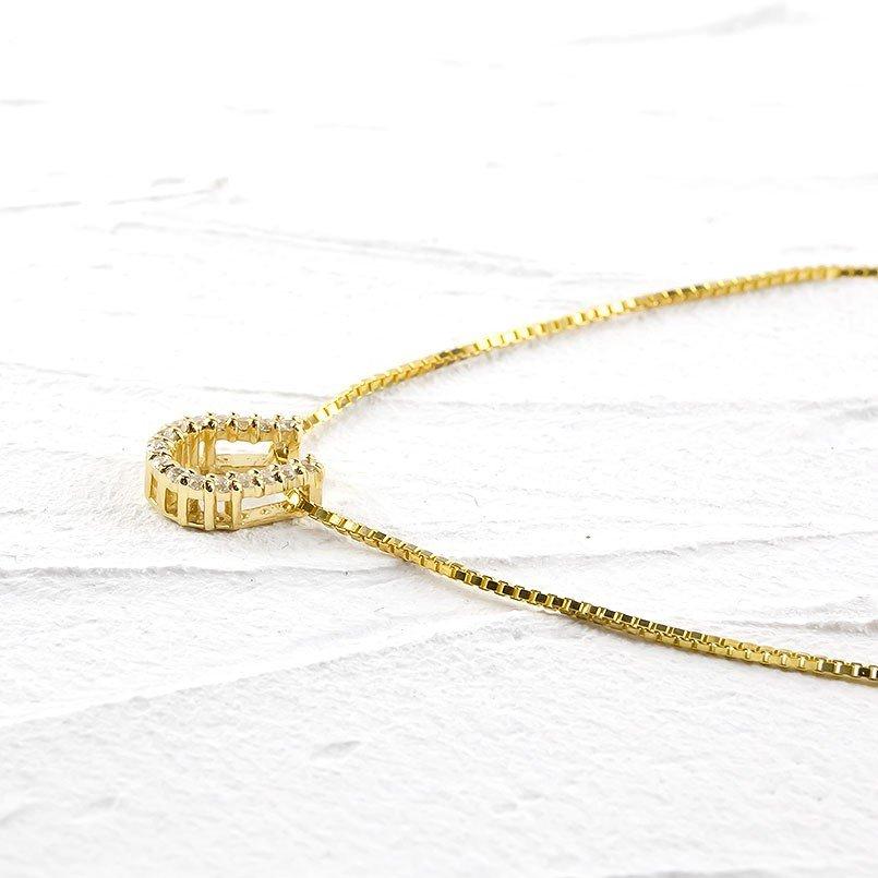18金 馬蹄 ネックレス トップ ダイヤモンド ペンダントトップ 18k イエローゴールド ホースシュー 蹄鉄 チェーン 人気 男女兼用 送料無料 セール saleの画像