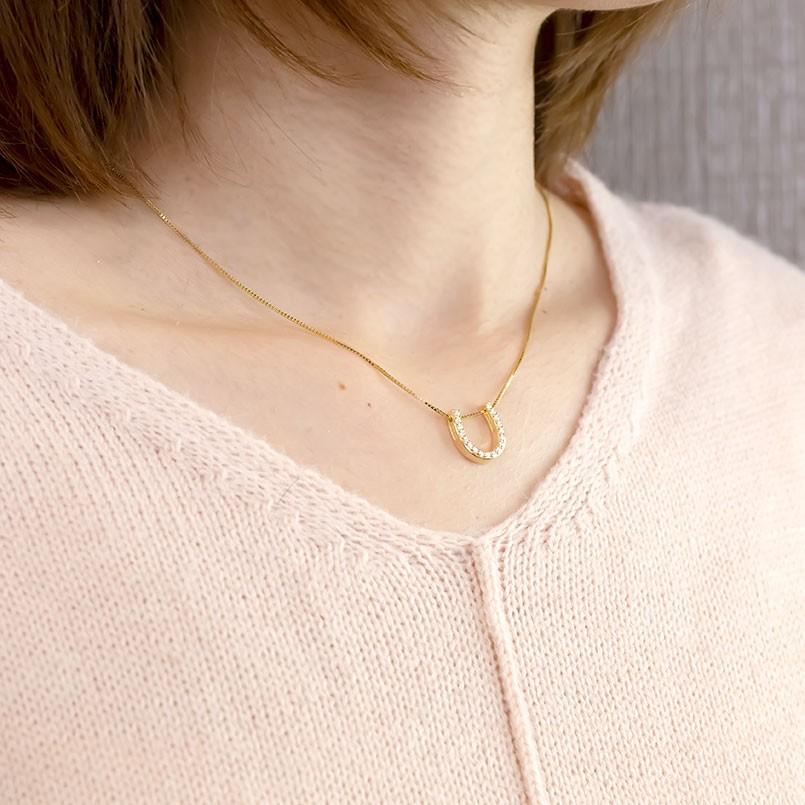 楽天市場】18金 ホースシュー ダイヤモンド ペンダントトップ - K18