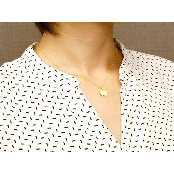 純金 ネックレス 24金 トップ メンズ 犬 ポメラニアン ゴールド 24K ペンダントトップ k24 いぬ イヌ シンプル 男性 送料無料 人気 セール saleの画像