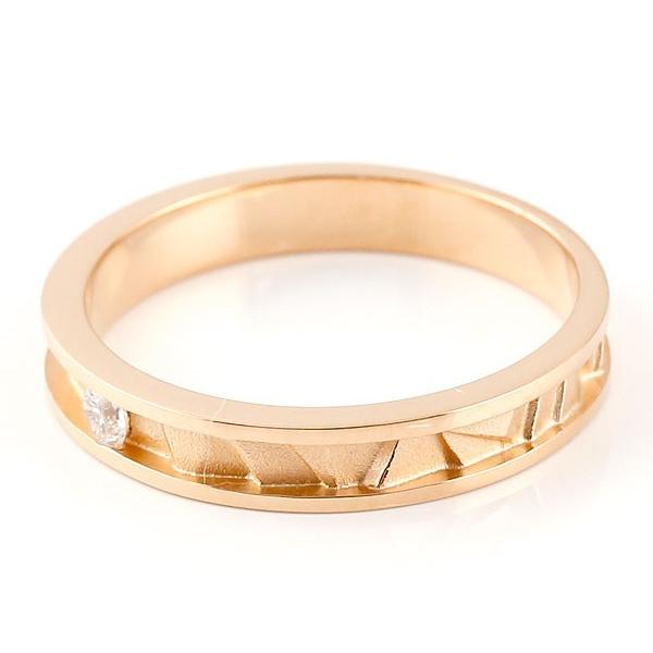 結婚指輪 ゴールド ペアリング 2本セット ダイヤモンド 指輪 ペア 10k ピンクゴールドk10 10金 マリッジリング メンズ レディース 送料無料 セール saleの画像