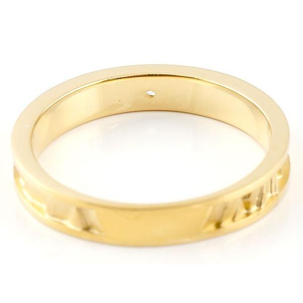 結婚指輪 ゴールド 安い ペアリング ペア 2本セット ダイヤモンド 一粒 18金 18k イエローゴールドk18 マリッジリング ストレート 送料無料 セール SALE 結婚指輪 SALE