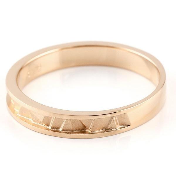 18金 リング メンズ ゴールド 18k 指輪 ピンキーリング ピンクゴールドk18 シンプル ストレート おしゃれ 人気 送料無料 セール saleの画像