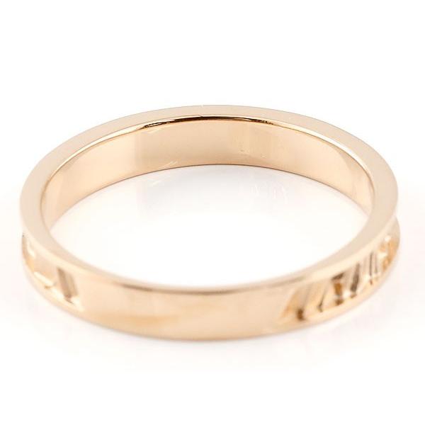 18金 リング メンズ ゴールド 18k 指輪 ピンキーリング ピンクゴールドk18 シンプル ストレート おしゃれ 人気 送料無料 セール saleの画像