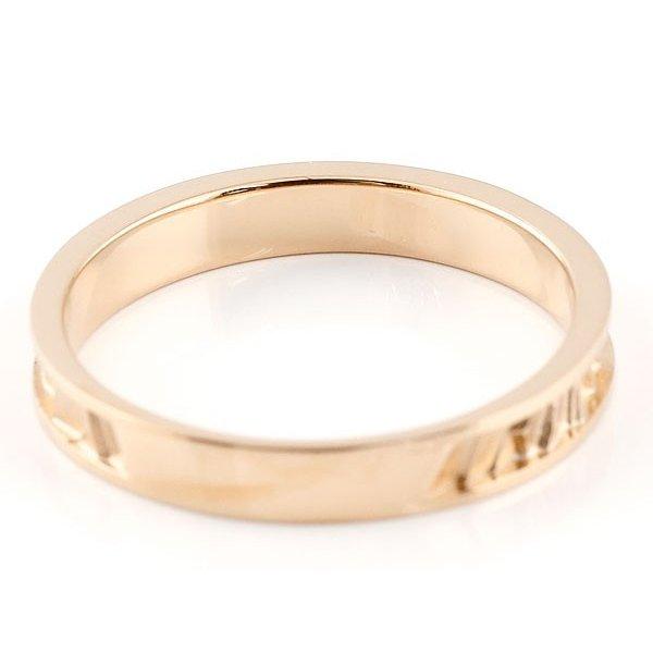 18金 リング ゴールド 18k 指輪 ピンキーリング ピンクゴールドk18 シンプル ストレート おしゃれ 人気 男女兼用 送料無料 セール saleの画像
