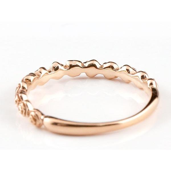 ピンキーリング バラ ローズ 薔薇 ピンクゴールドk18 18kリング シンプル 指輪 華奢リング 重ね付け 指輪 地金リング 細身 レディース 送料無料 セール saleの画像