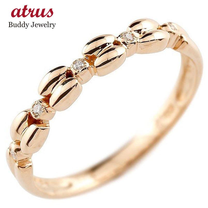 18金 ピンキーリング ダイヤモンド レディース ゴールド 18k リング ピンクゴールドk18 シンプル 指輪 重ね付け シンプル 人気 おしゃれ 送料無料 セール sale