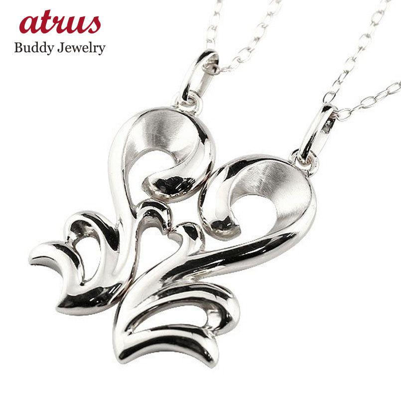 ハワイアンジュエリー ペアネックレス ペアペンダント フィッシュフック ネックレス ホワイトゴールドk18 ハート 18金 人気 送料無料 セール SALE