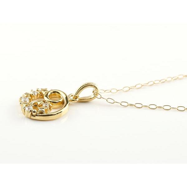 18金 ネックレス トップ ダイヤモンド イエローゴールド ペンダント 星 スター チェーン 人気 4月誕生石 k18 18k プレゼント 女性 送料無料 セール saleの画像