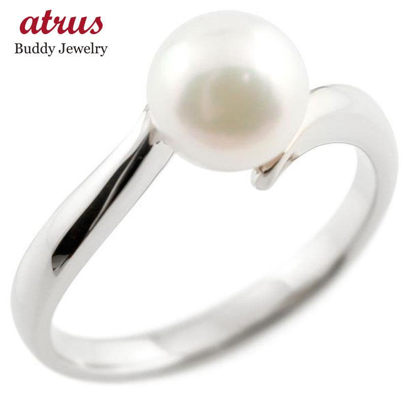 パールリング 真珠 フォーマル シルバー925 リング ピンキーリング 指輪 sv925 ストレート 送料無料 クリスマス ギフト